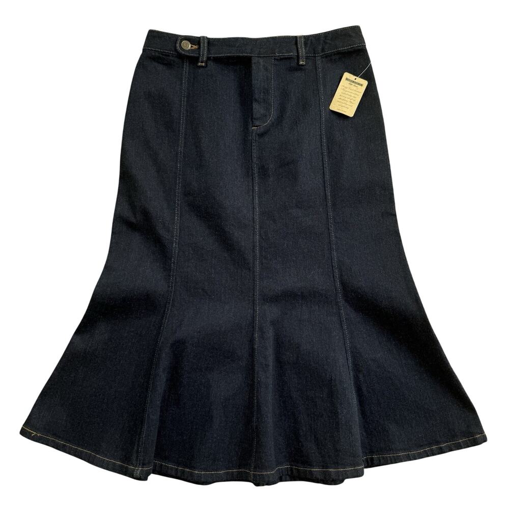 Lauren Jeans Co Ralph Lauren Denim Mermaid Midi Skirt Dark Indigo Western Size 6